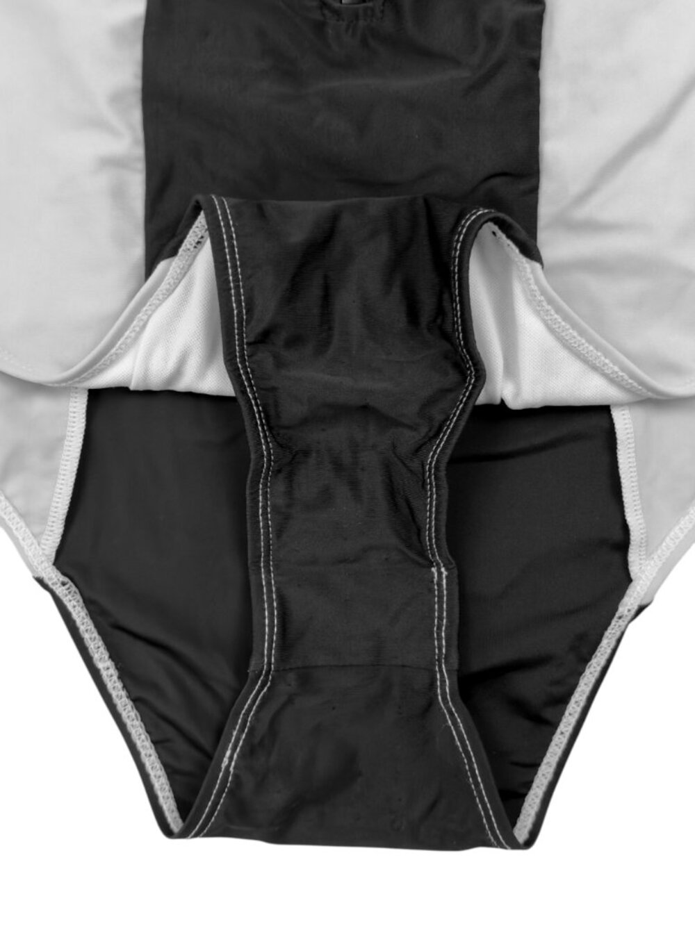 Long Sleeve Rash Guard One Piece Swimsuit Front Zipper Women's 12/XL Gray Black - Picture 8 of 11